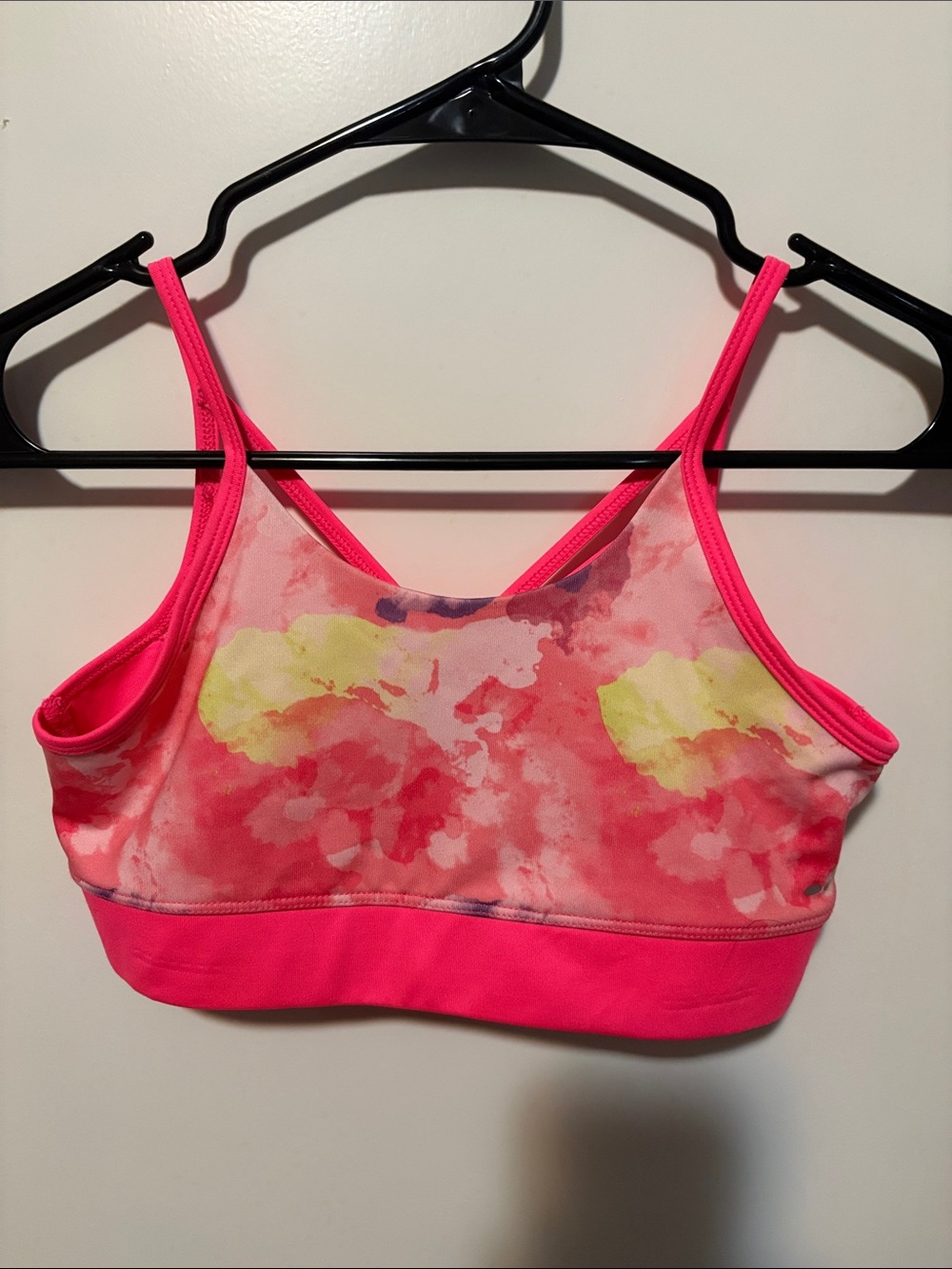 bcg Pink Floral Print Girls' Sports Bra Top